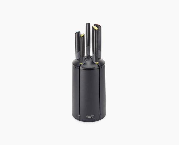 Joseph Joseph Elevate 5-piece multicolour knife set in rotating carousel block