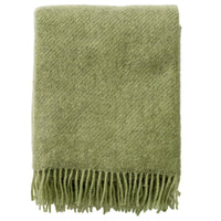 Klippan Gotland pear wool throw packshot with matching fringe detail