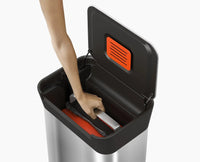 Titan 30L pedal bin with lid open showing inner liner