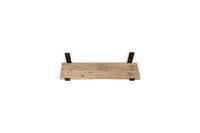Top angle of the Ibo small shelf showing the reclaimed wood grain