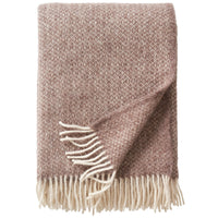 Klippan Lima throw in sand showing its diamond weave, folded packshot