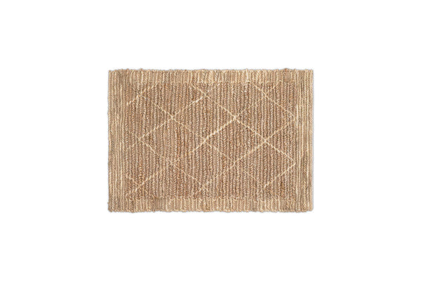 Nkuku Vandi natural jute doormat, 60 x 90cm, flat on white background